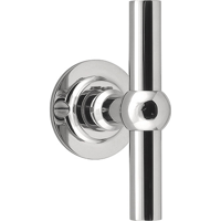 Formani FERROVIA FVT100/48 deurkruk T-model ongeveerd op rozet - gepolijst RVS - thumbnail