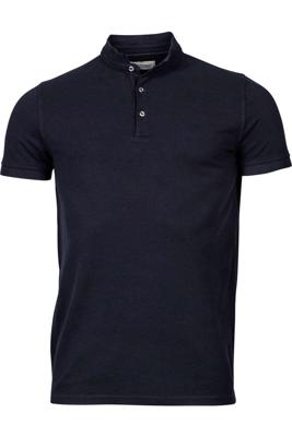 Thomas Maine Heren Poloshirt Navy Pique Slim Fit Thomas Maine Heren Poloshirt Navy Pique Slim Fit