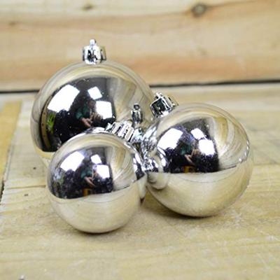 Kerstballenset kunststof mix zilver 32st - thumbnail