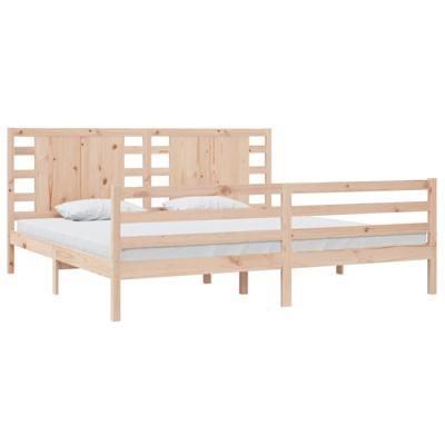 Bedframe zonder matras massief grenenhout 200x200 cm