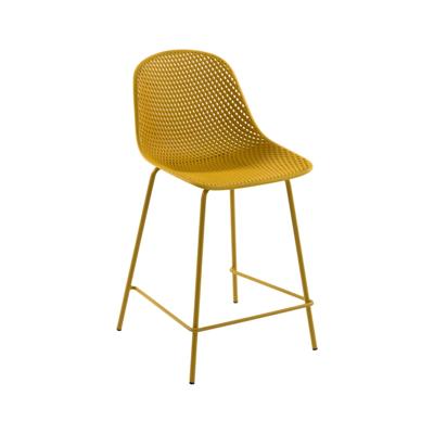 Kave Home Barstoel 'Quinby' kleur Geel (zithoogte 65cm)