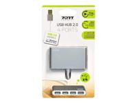 PORT Designs 900120 USB 2.0-hub 4 poorten Grijs, Wit - thumbnail