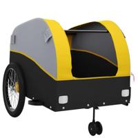 Fietstrailer 45 kg ijzer zwart en geel - thumbnail