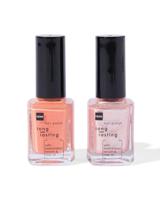 HEMA Long lasting nagellak set oranje glitter 2-delig - thumbnail