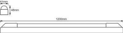 OSRAM HOMELIGHTING LED Power Batten 1200 mm 25 W 3000 K LED-monitorlamp OSRAM HOMELIGHTING LED Power Batten 1200 mm 25 W 3000 K LED-monitorlamp