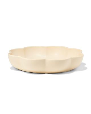 HEMA Schaal ⌀30x6cm keramiek bloemvorm zand (zand)