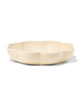 HEMA Schaal ⌀30x6cm keramiek bloemvorm zand (zand) - thumbnail