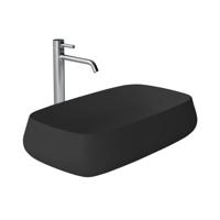 Wastafel Salenzi Nur 60x35 cm Keramiek Mat Zwart (incl. bijpassende afvoerplug) - thumbnail