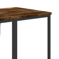 VidaXL Kledingrek met schappen bewerkt hout gerookt eikenkleurig - thumbnail
