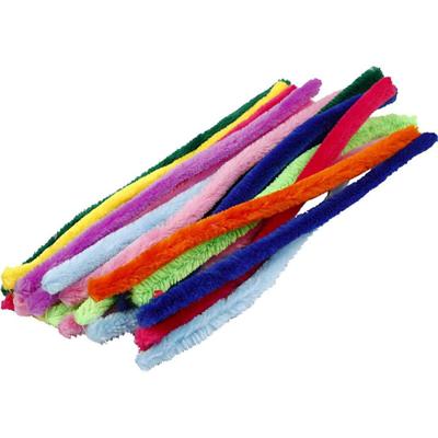 Creativ Company Chenille, l: 30 cm, dikte 15 mm, diverse kleuren, 200 div/ 1 doos
