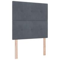 Boxspring bed met matras Donkergrijs 80 x 200 cm Fluweel - thumbnail