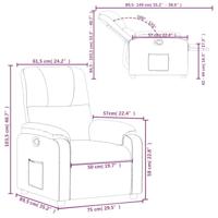 Fauteuil verstelbaar microvezelstof beige - thumbnail
