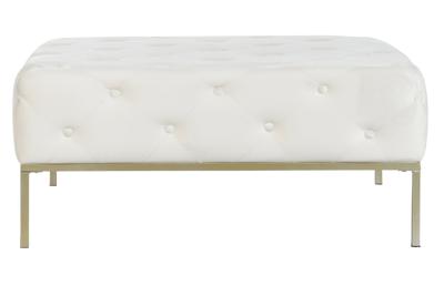Kruk DKD Home Decor Wit Gouden Metaal 100 x 100 x 45 cm