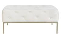 Kruk DKD Home Decor Wit Gouden Metaal 100 x 100 x 45 cm - thumbnail