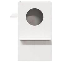 Kattenhuis 43x43x60 cm massief grenenhout wit - thumbnail