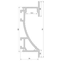 Deko Light 975491 EL-02-12 Droogbouwprofiel Aluminium (b x h x d) 25.50 x 75 x 2000 mm 2 m - thumbnail