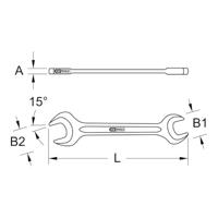 KS Tools 517.2414 517.2414 Dubbele steeksleutel Sleutelbreedte (metrisch) 14 - 17 mm - thumbnail