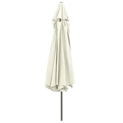 VidaXL Parasol met metalen paal 390 cm zandwit