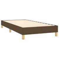 Boxspring met matras stof donkerbruin 140x190 cm - thumbnail