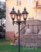 Lantaarnlamp Pallas 3-lichts 63cm matzwart exclusief paal 528-750 - thumbnail