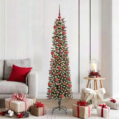 Kunstkerstboom met 300 LED Groen 180 cm PVC en Plastic en Staal