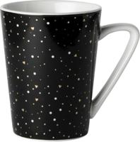 Dutch Rose Loft Zwart-Wit Mok Zwart met Glitters 31 cl - thumbnail