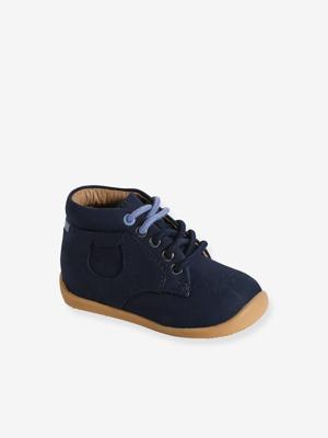 Soepele leren laarsjes voor baby's eerste stapjes marineblauw Soepele leren laarsjes voor baby's eerste stapjes marineblauw