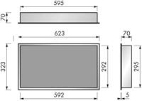 Looox BoX nis - 60x30x7cm - inbouw - met flens - wit box60flw - thumbnail