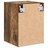 Garagewandkasten 2 st Spaanplaat gerookt eikenhout - thumbnail