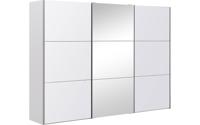 Goossens Kledingkast Easy Storage Sdk, 303 cm breed, 220 cm hoog, 2x 3 paneel glas schuifdeuren en 1x 3 paneel spiegel schuifdeur midden - thumbnail