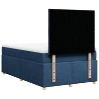 Boxspring met matras stof blauw 120x200 cm - thumbnail