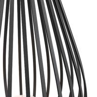 QAZQA Set van vloerlampen zwart met opaal 110 cm en 70 cm - Angela - thumbnail