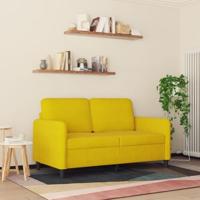 Tweezitsbank 120 cm fluweel geel - thumbnail