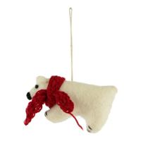 Vilten Hanger IJsbeer (14 x 10 cm) - thumbnail