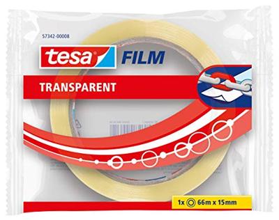 Plakband TESA 15 MM X 66 M Transparant Polypropyleen
