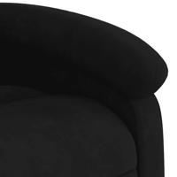 Fauteuil verstelbaar fluweel zwart - thumbnail