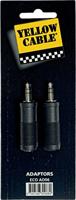 Yellow Cable AD06 3.5 mm TRS Jack male - 6.3 mm female verloop (2 stuks) - thumbnail