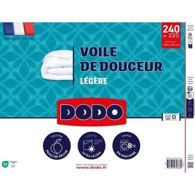 DODO - Ultralicht dekbed 100 g/m² - VOILE DE DOUCEUR - 220 x 240 cm - Wit