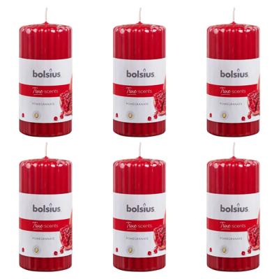 Bolsius pillar true scents pomegranate ø58×120 mm 33uur (6 stuks)