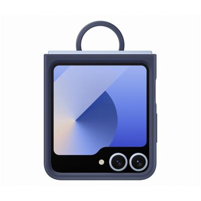 Samsung Silicone Case with Ring für Galaxy Flip6 Cover Samsung Galaxy Z Flip6 Marine-blauw Stootbestendig Samsung Silicone Case with Ring für Galaxy Flip6 Cover Samsung Galaxy Z Flip6 Marine-blauw Stootbestendig