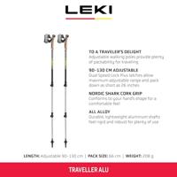 Leki Travellar Alu Verstelbaar 3 delig Nordic Walking Stokken 1 - thumbnail