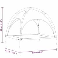 VidaXL Hondenbed zwart 90 x 81 x 80,5 cm staal - thumbnail
