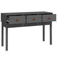 Wandtafel 114x40x75 cm massief grenenhout grijs - thumbnail