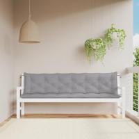 Tuinbankkussens 2 st 200x50x7 cm oxford stof grijs - thumbnail