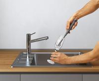 Metaltex around the sink borstel 30/40x3.5 cm grijs - thumbnail