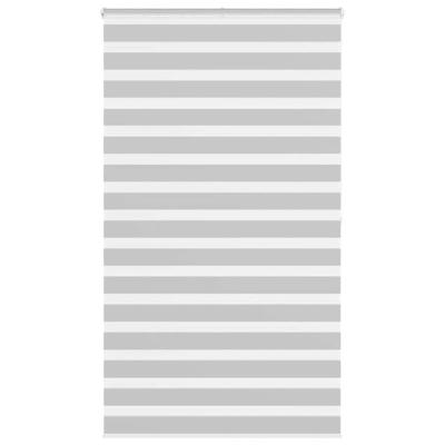 VidaXL Zebra rolgordijn 130x200 cm stofbreedte 125,9 cm lichtgrijs