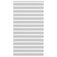 VidaXL Zebra rolgordijn 130x200 cm stofbreedte 125,9 cm lichtgrijs - thumbnail