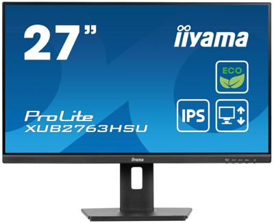 Iiyama ProLite XU2763HSU-B1 LED-monitor Energielabel B (A - G) 68.6 cm (27 inch) 1920 x 1080 Pixel 16:9 3 ms HDMI, DisplayPort, Hoofdtelefoon (3.5 mm