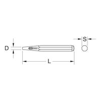 KS Tools Doordrijver, 8-kant, FormB, Ø 3 mm 1620333 - thumbnail