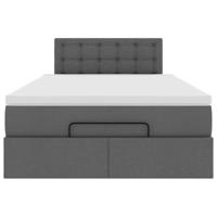 Bed met matras 120x200 cm stof donkergrijs - thumbnail